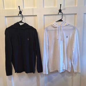 Polo by Ralph Lauren White & Black Hooded Shirts